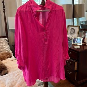 Lilly Pulitzer hot pink blouse